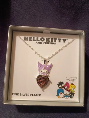 Colgante corazón circonita cúbica púrpura Kuromi Hello Kitty And Friends  Foto 1 de 3