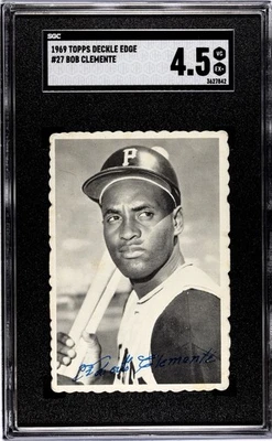 1969 Deckle Edge Roberto Clemente #27   SGC 4.5   GC527 - Image 1 of 2