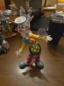 Vintage Fontanini Depose Hobo Clown Figurine Carrara Marble Base Made in Italy - Picture 1 of 6