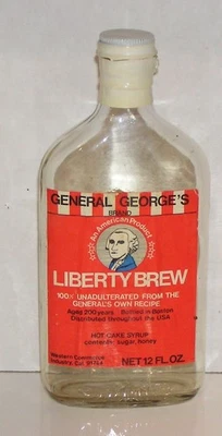 General George's Brand Liberty Brew Hot Cake Syrup Bottle Empty 12 FL. OZ Boston - Image 1 of 4