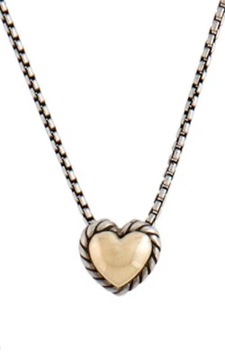 COLAR COLECIONÁVEL DE DOIS TONS DE OURO AMARELO 18K E CABO ESTERLINA DAVID YURMAN - Imagem 1 de 4