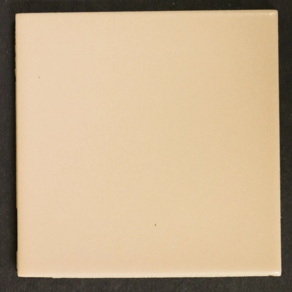 3 7/8" x 3 7/8" Tile Rich Cream Brown Matte Wall Remodel Ceramic C#641  1 Pc - Image 1 of 1