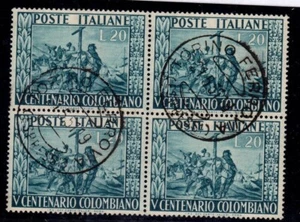 1951 repubblica Italiana Colombo quartina usata - Picture 1 of 1
