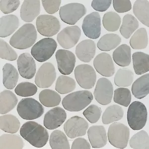 Pale Sliced Pebble Mosaic Wall & Floor Tile ($10.84/SqFt) - Picture 1 of 12