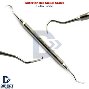 Dental Anterior Sickle/Hoe Scaler Calculus Ledges Removal Hollow Handle - Picture 1 of 4