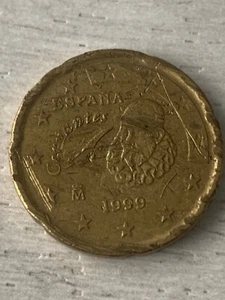 20 Cent Espana 1999, Cervantes bardzo rzadka moneta kolekcjonerska - Zdjęcie 1 z 3