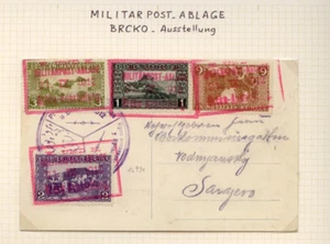 Bosnia Militarpost Ablage Brcko Ausstellung on card with 4 colour franking - Picture 1 of 1