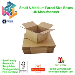 Royal Mail Small Parcel Postal Mailing Cardboard Packing Boxes Flat Pack - Picture 1 of 106