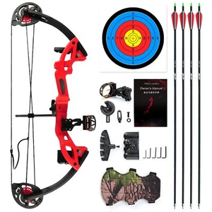15-29lbs Compound Bow Right Hand 260 Fps Archery Arrow Target For Youth/Teenager - Picture 1 of 12