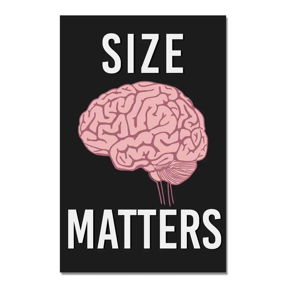 Brain Size Matters Poster - [11'' x 17''] - Image 1 of 1