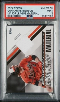 2024 Topps GUNNAR HENDERSON Major League Material PSA 9 Mint #MLM2GH Orioles - Image 1 of 3