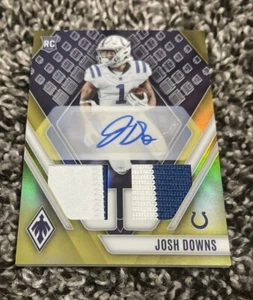 2023 Panini Phoenix Josh Downs RPA # /75 - Yellow Dual Patch Auto Rookie RC - Bild 1 von 2