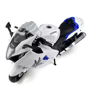 1:9 2023 Suzuki Hayabusa Motorcycle Model Diecast Toy Car Toys for Boys White - Picture 1 of 9