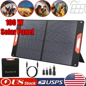100W Foldable Portable Solar Panel Solar Charger For Generator Power Station - Picture 1 of 13