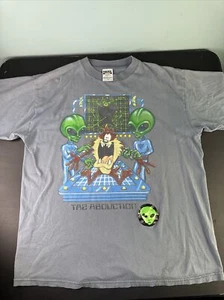 Rare Vintage Taz Abduction Alien Graphic Men’s T-Shirt (Size XL) - Picture 1 of 14