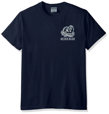 NCAA Old Dominion Monarchs Adult Puff Arch Short Sleeve Tee, XX-Large, Cc Navy Cover