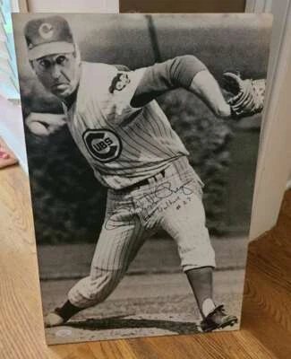 Phil Reagan JSA  Signed Wood 14x19 Photo Hung In Ron Santos Restaurant Autograph - Image 1 of 2