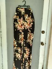 Women's Cleo Size 3x Dress Pants Black Floral Print