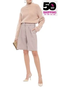 RRP€315 MICHAEL LO SORDO Wool Shorts UK8 US4 IT40 S Stretch High-Rise - Picture 1 of 5