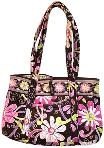 Vera Bradley modische mehrfarbige Blumen Schultertasche stilvolles Design - Bild 1 von 18