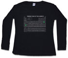 BR BA PERIODIC TABLE OF THE ELEMENTS DAMEN LANGARM T-SHIRT  Periodensystem