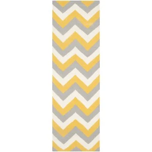 Safavieh Flat weave Wool Gold/ Grey 2' 6 x 8' Runner - Picture 1 of 1