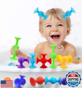 Juguetes de baño de succión para bebé, juego de inicio de 12 piezas juguetes de ventosa preescolar S - Imagen 1 de 5