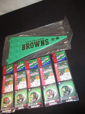 2005 CLEVELAND BROWNS COLORIZED STATEHOOD QUARTERS PLASTIC PENNANT mint wt cards Cover