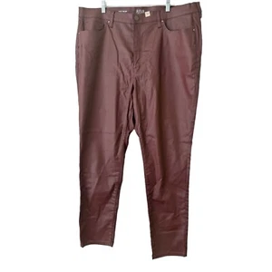 A.N.A Burgundy Coated High Rise Skinny Pants Women’s Size 20T NEW  - Picture 1 of 7