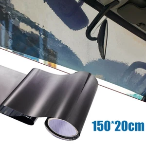 Black Sun Visor Tint Film Strip Car Front Windshield UV Shade Banner Accessories - Picture 1 of 7