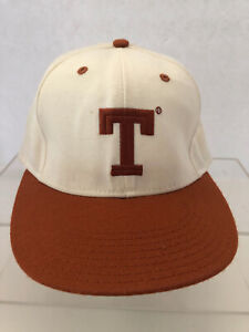 University of Texas Longhorns Baseball Hat Cap White Burnt Orange Size 7