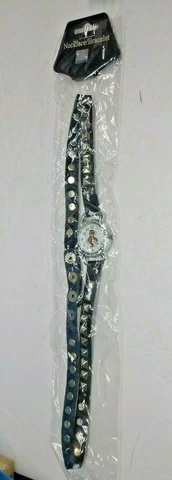 SEASONS NCAA NC STATE WOLFPACK STUDDED NECKLACE BRACELET WATCH COMBO NWT Cover
