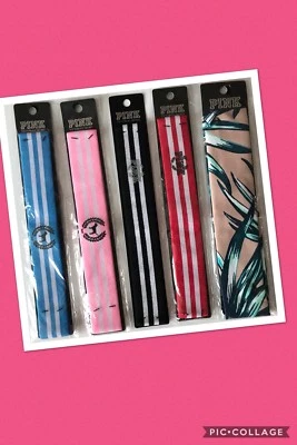 NUEVO CON ETIQUETAS Victoria's Secret ROSA Diadema Negro Rojo Blanco Rosa Azul Estampado Palma Verde  Foto 1 de 4