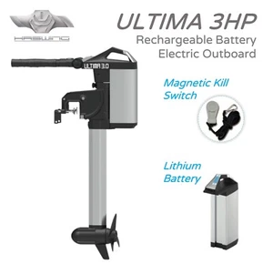 HASWING ULTIMA 3HP Electric Outboard, 63cm shaft,with 1200 WH Lithium Battery. - Picture 1 of 7