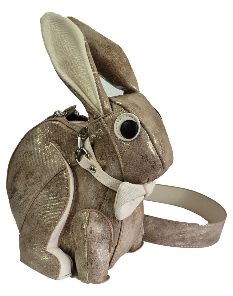 Designer Handtasche Kaninchen - flotter Hase - Clutch Ausgehtasche Tieretaschen - Bild 1 von 4