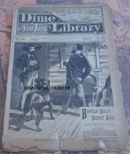 FRANK POWELL BUFFALO BILL CODY 1895 BEADLES NEW YORK DIME LIBRARY 895 DIME NOVEL - Picture 1 of 2