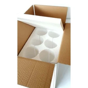 Boîte Porte Bottiglie De 6 Avec Emballage Interne En Polystyrène pour Transport - Photo 1/1