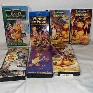 VTG LOT Disney Winnie The Pooh VHS Tapes Classics Minis Movie Playhouse Donald - Picture 1 of 3