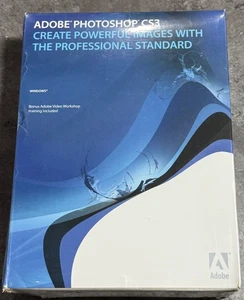 Adobe Photoshop CS3 Windows + Training Video DVD & Serial Number NEW SEALED - Picture 1 of 3
