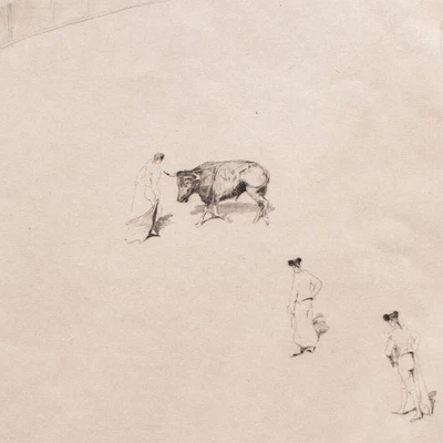 Richard von Below Stierkampf Matador Mittelmeerfahrten Radierung um 1910 7/100 - Bild 1 von 4