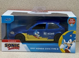 NUEVO Jada Toys Classic Sonic The Hedgehog 1997 Honda Civic Type R 1:32 azul - Imagen 1 de 7