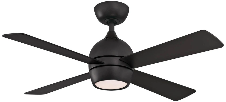44" Fanimation Kwad Black Finish Modern LED Ceiling Fan with Remote - Image 1 of 1