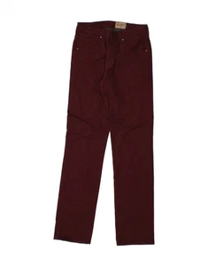 WRANGLER Mens Arizona Stretch Straight Jeans W31 L34 Maroon Cotton CF15 - Picture 1 of 3