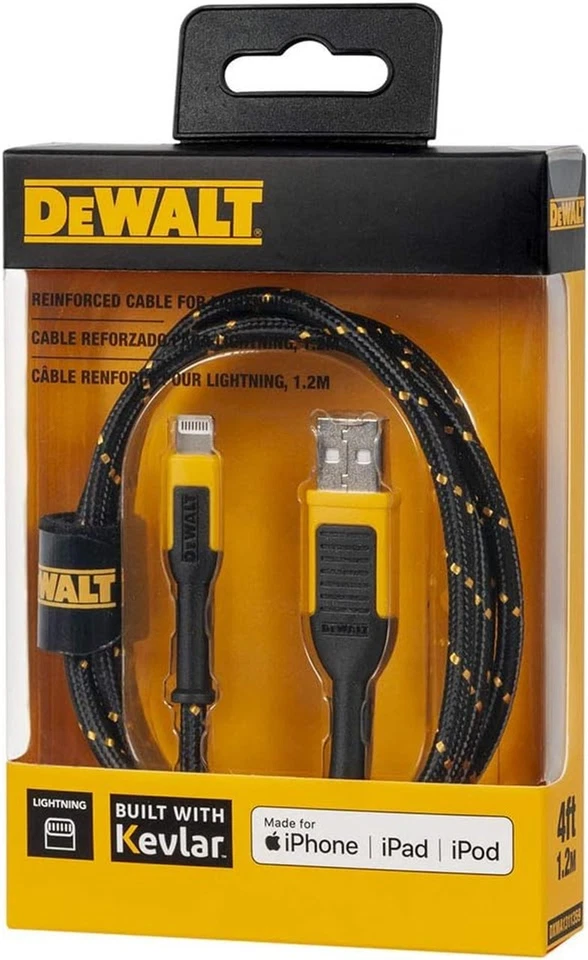 NEW Dewalt USB Charging Cord For iPhone/iPad/iPod 4ft/1.2m (DXMA1311359) D2 - Image 1 of 1