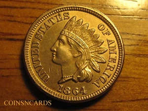 1864 CN 1C Indian Head Cent Copper Nickel Uncirculated Details Beauty Scarce! - Picture 1 of 3