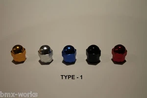 Valve Caps Anodised Aluminium Style 1 Suit Old School BMX - Imagen 1 de 1