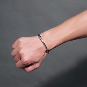 Vintage Stainless Steel Bangle For Men Women Mobius Casual Pulseira Gents Jewelr