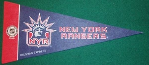 NEW YORK RANGERS NHL MINI PENNANT, NEW & MADE IN USA - Picture 1 of 1