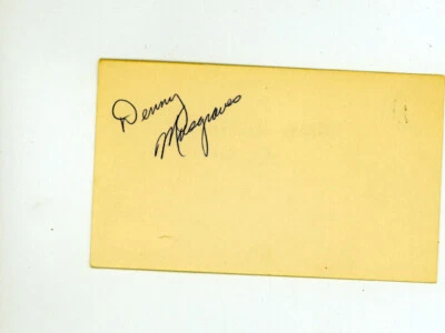 Denny Musgraves 1965 New York Mets signed blank index card  JSA - Image 1 of 2