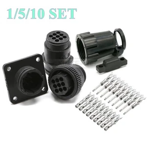 9 Pin/Way TE/AMP/TYCO CPC Series Circular Male Female Connector Plug Socket Kit - Picture 1 of 15